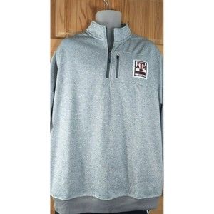 Champions Authentic Athleticwear Texas A&M Aggies 1/4 Zip Pullover Men's Lg Gray